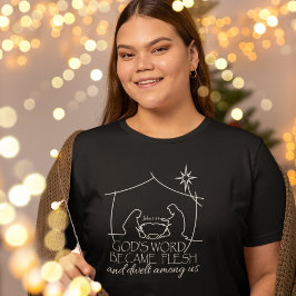 John 1:14 Christian Ntivity-julskript T Shirt