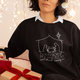 John 1:14 Julskript, svart T Shirt