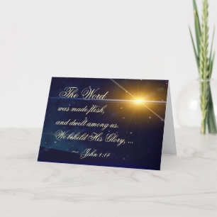 John 1:14 Ord blev en julbibel Helgkort