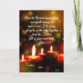 John 1:14 Ord blev en julklapp Helgkort