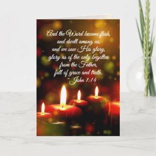 John 1:14 Ord blev en julklapp Helgkort