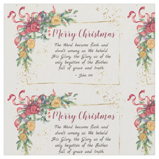 John 1:14 Ord blev Flesh, jul Tyg (Närbild)