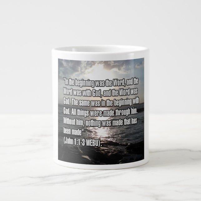 John 1:1-3 WEBU Mug Jumbo Mugg (Framsidan)