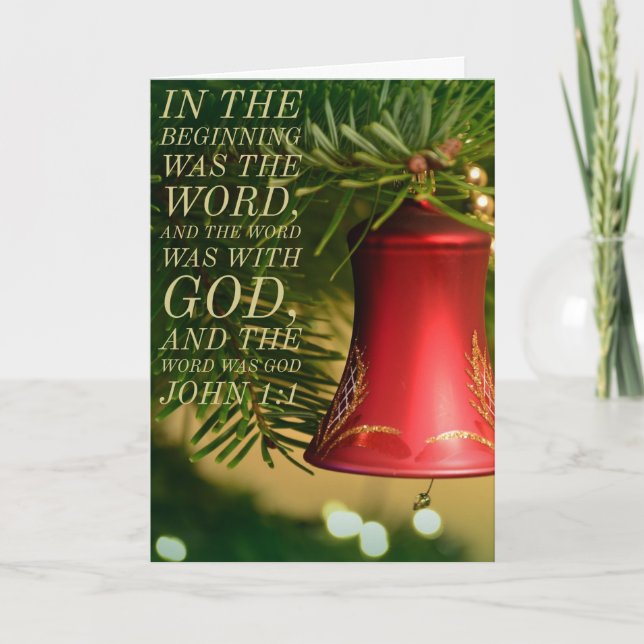 John 1:1 Julkort Kort (Framsida)