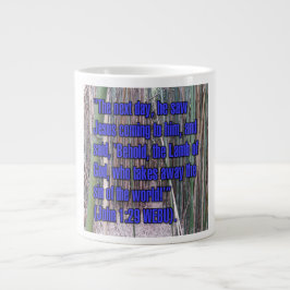 John 1:29 WEBU Morgon Jumbo Mugg