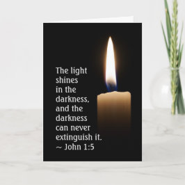 John 1:5 The Light Shines in Mörkret Kort