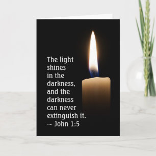 John 1:5 The Light Shines in Mörkret Kort