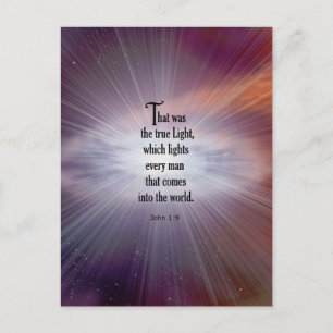 John 1:9 vykort