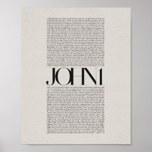 John 1 - Bible Verse Modern Scripture Wall Art Poster