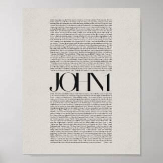 John 1 - Bible Verse Modern Scripture Wall Art Poster