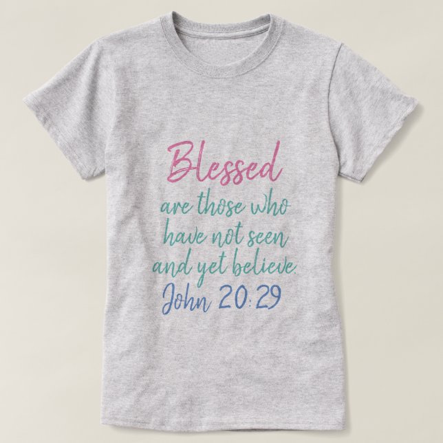 John 20:29 Blad T Shirt (Design framsida)