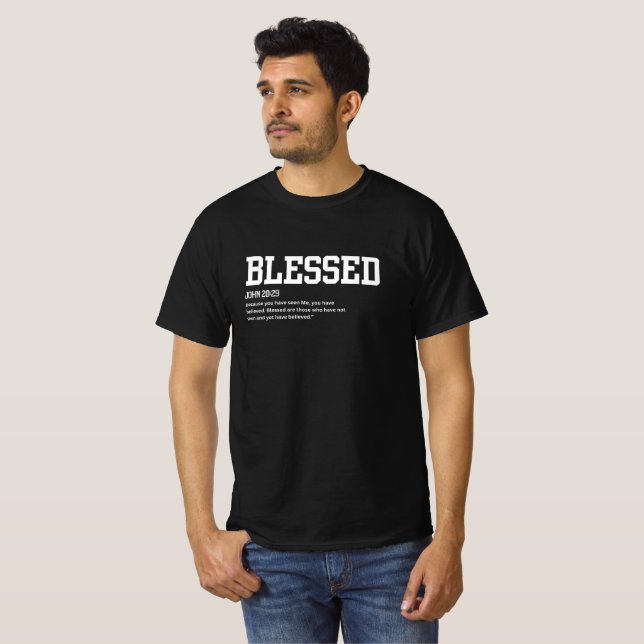 John 20:29 Manar T-Shirt (Hel framsida)