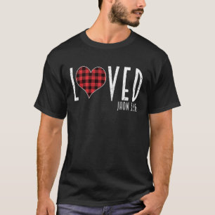 John 316 Christian Valentines Day Red Play T Shirt
