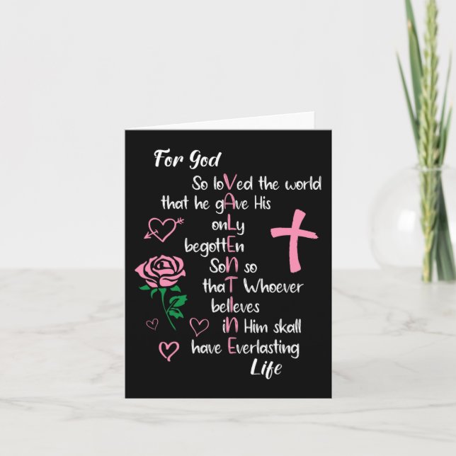 John 316 För att Gud så älskade världen Alla hjärt Kort (Framsida)