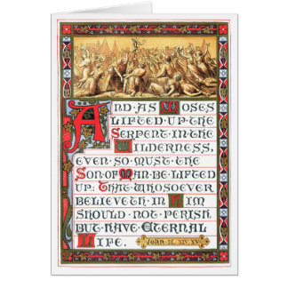 John 3:14 - arvkonstverk för 15 Scripture Hälsningskort