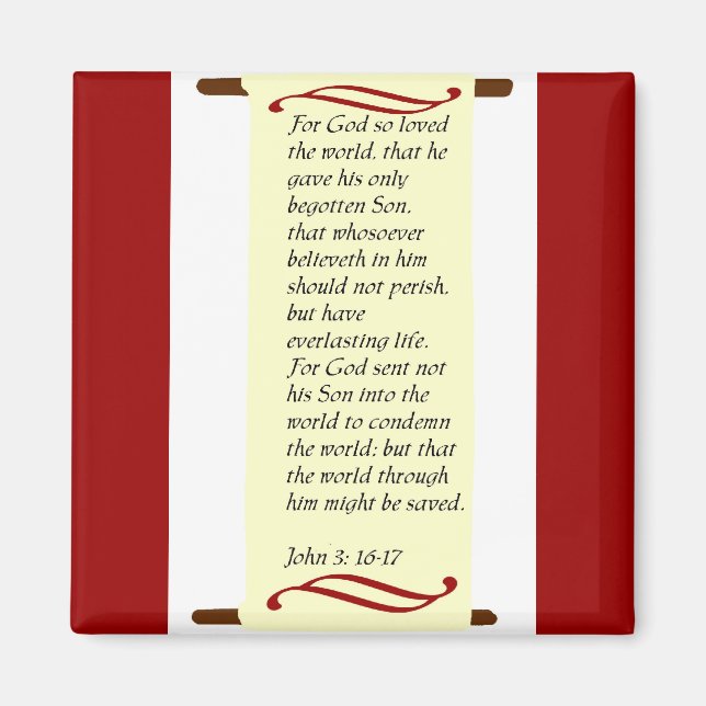 John 3:16-17 magnet (Framsidan)