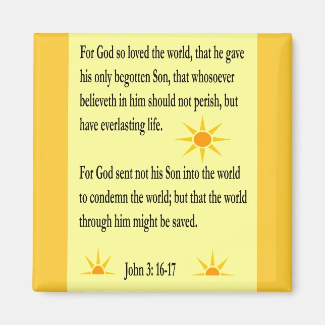 John 3:16-17-magnet magnet (Framsidan)