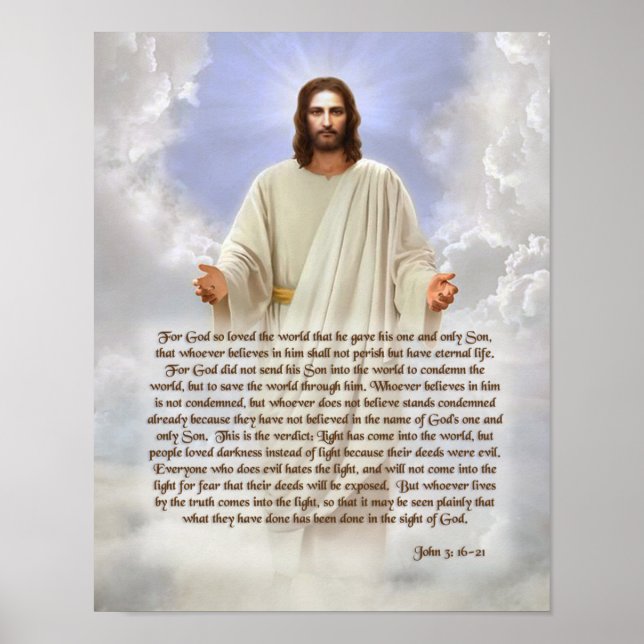 JOHN 3: 16-21 POSTER (Framsidan)