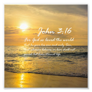 John 3:16 #2 NIV - kristen väggkonst för Scriptu Fototryck
