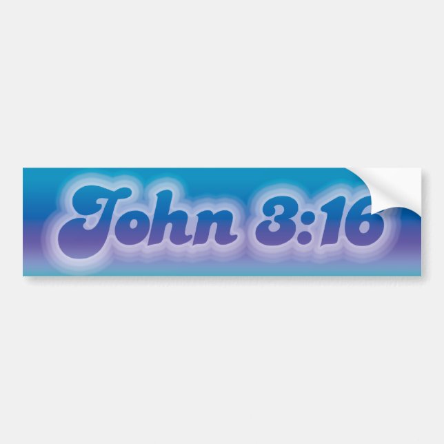 John 3:16 3 bildekal (Framsidan)