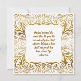 John 3:16 Anpassat namn Golden Unik jul Julkort