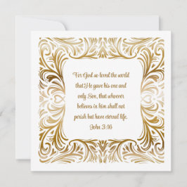 John 3:16 Anpassningsbar Text Elegant Golden jul