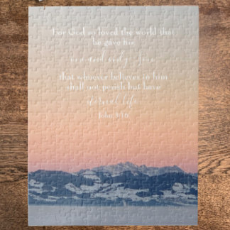 John 3:16 Anpassningsbar Text | Swiss Alpernas Ori Pussel