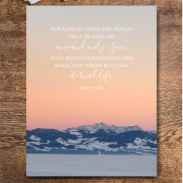 John 3:16 Anpassningsbar Text | Swiss Alpernas Ori Vykort