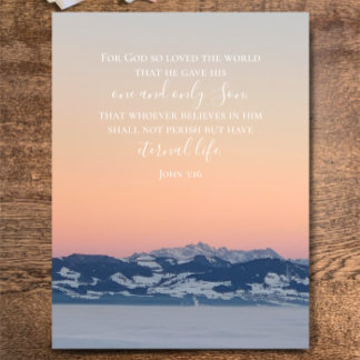 John 3:16 Anpassningsbar Text | Swiss Alpernas Ori Vykort