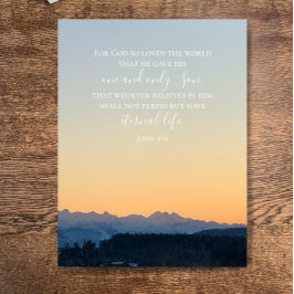 John 3:16 Anpassningsbar Text | Swiss Alpernas Ori Vykort