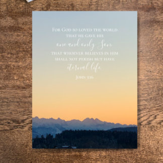 John 3:16 Anpassningsbar Text | Swiss Alpernas Ori Vykort