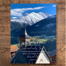John 3:16 Anpassningsbar Text | Swiss Alpernas Ori Vykort