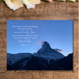 John 3:16 Anpassningsbar Text | Swiss Alpernas Ori Vykort