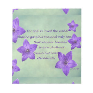 John 3:16 anteckningsblock