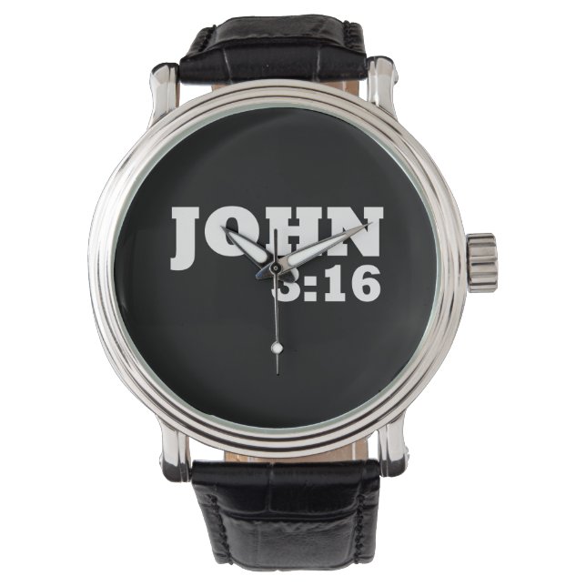 John 3:16 armbandsur (Framsida)