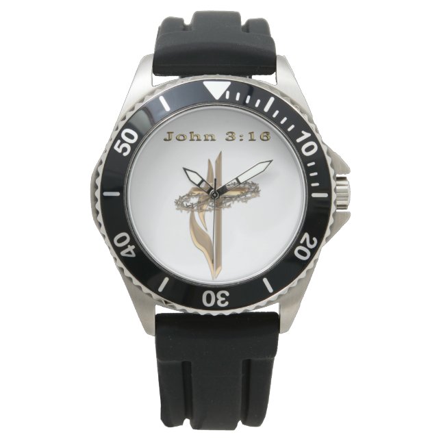 John 3:16 armbandsur (Framsida)