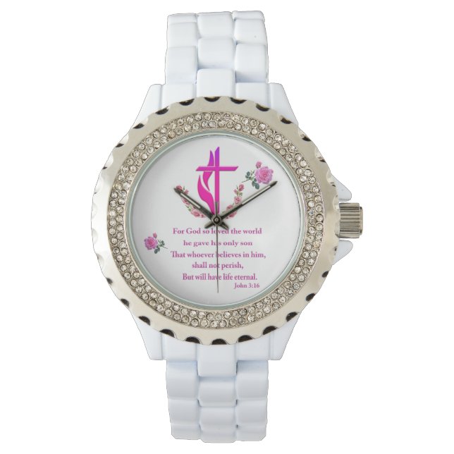 John 3:16 armbandsur (Framsida)