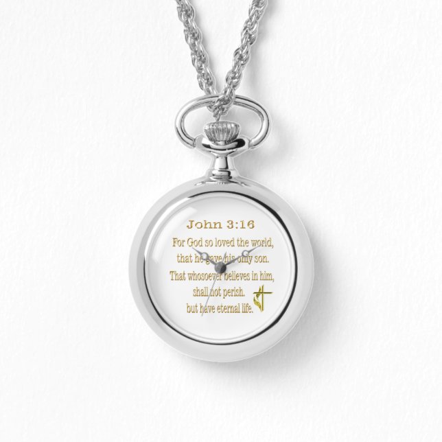John 3:16 artiklar armbandsur (Framsida)