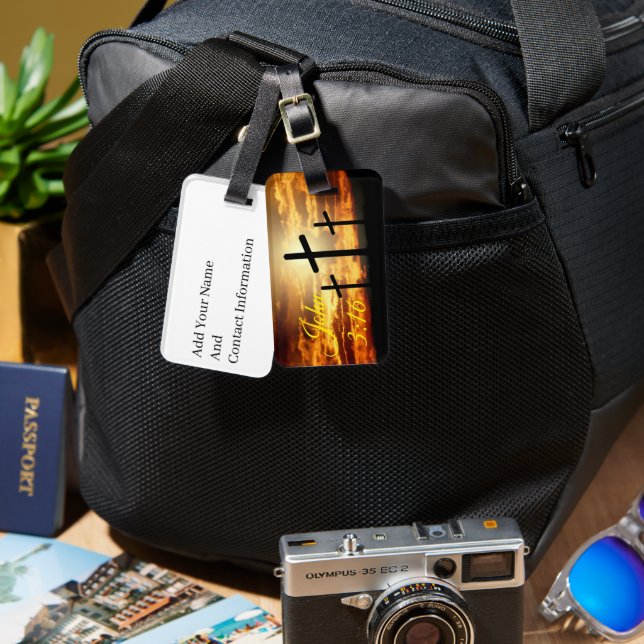 John 3:16 bagagebricka (Fram & Baksida)