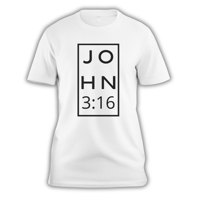 John 3:16 Berömd Bibelcitat Herr-Dräkt T Shirt (Skapare uppladdad)