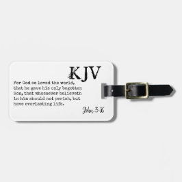 John 3:16 Bibelcitat - Kan anpassas Bagagebricka