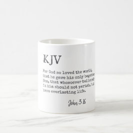 John 3:16 Bibelcitat - Kan anpassas Kaffemugg