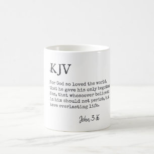 John 3:16 Bibelcitat - Kan anpassas Kaffemugg