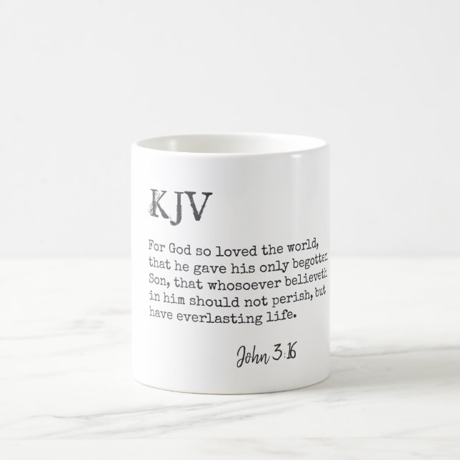 John 3:16 Bibelcitat - Kan anpassas Kaffemugg (Center)