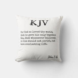 John 3:16 Bibelcitat - Kan anpassas Kudde