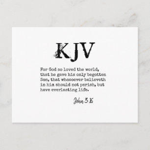 John 3:16 Bibelcitat - Kan anpassas Vykort