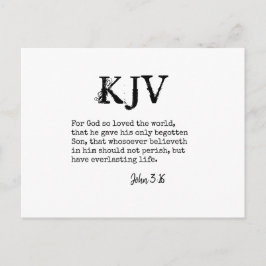 John 3:16 Bibelcitat - Kan anpassas Vykort