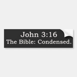 John 3:16. Bibeln: Förtätat Bildekal