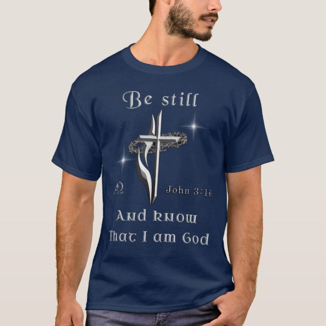John 3:16 Bibelskript T Shirt (Framsida)
