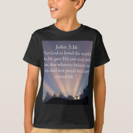 John 3:16 Bibelvers Barn T-Shirt